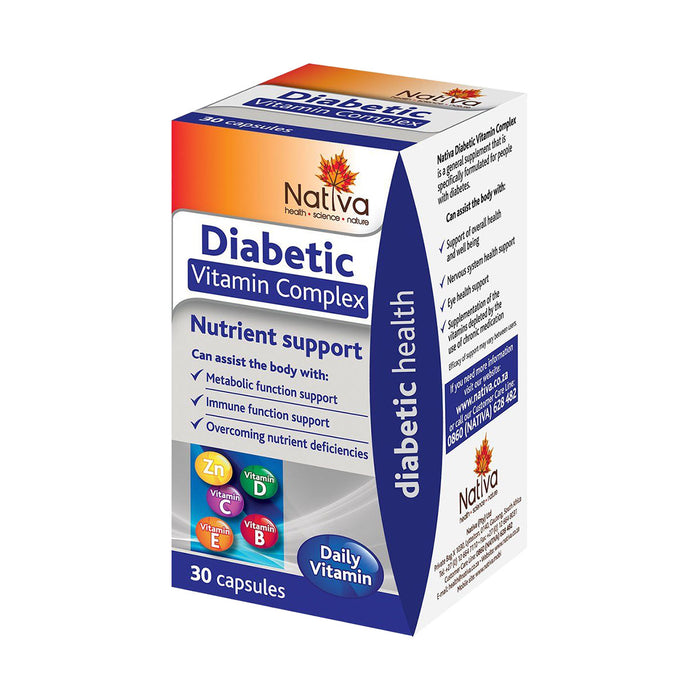 Nativa Diabetic Vitamin Complex 30 Capsules