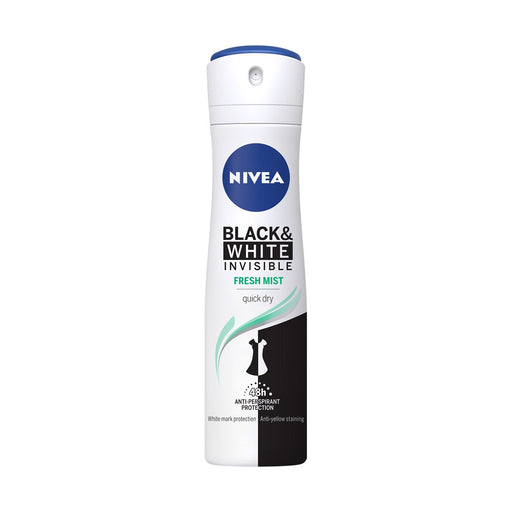 Nivea Anti-Perspirant Aerosol Invisible Ladies Black & White Fresh Mist 150ml