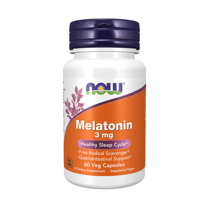 Now Melatonin 3mg 60 Veggie Capsules