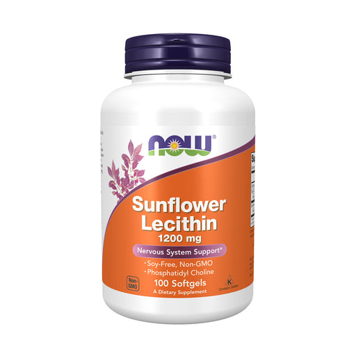 Now Sunflower Lecithin 1200mg 100 Gel Capsules