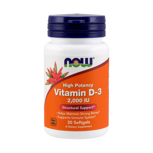 Now Vitamin D-3 2000iu 30 Softgel Capsules