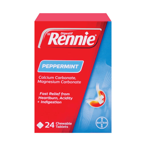 Rennie Antacid Peppermint 24 Tablets