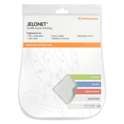Smith & Nephew Jelonet Paraffin Gauze Dressings 3 Pack