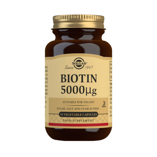 Solgar Biotin 5000mcg 50 Veggie Capsules