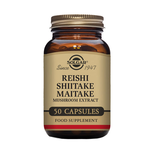 Solgar Reishi Shiitake Maitake Mushrooms 50 Veggie Capsules