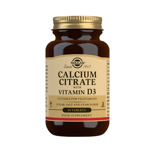 Solgar Calcium Citrate With Vitamin D3 60 Tablets