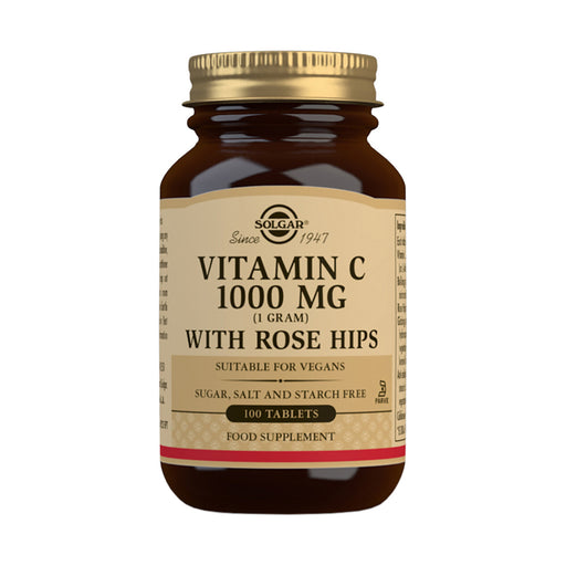 Solgar Vitamin C 1000mg with Rose Hips 100 Tablets